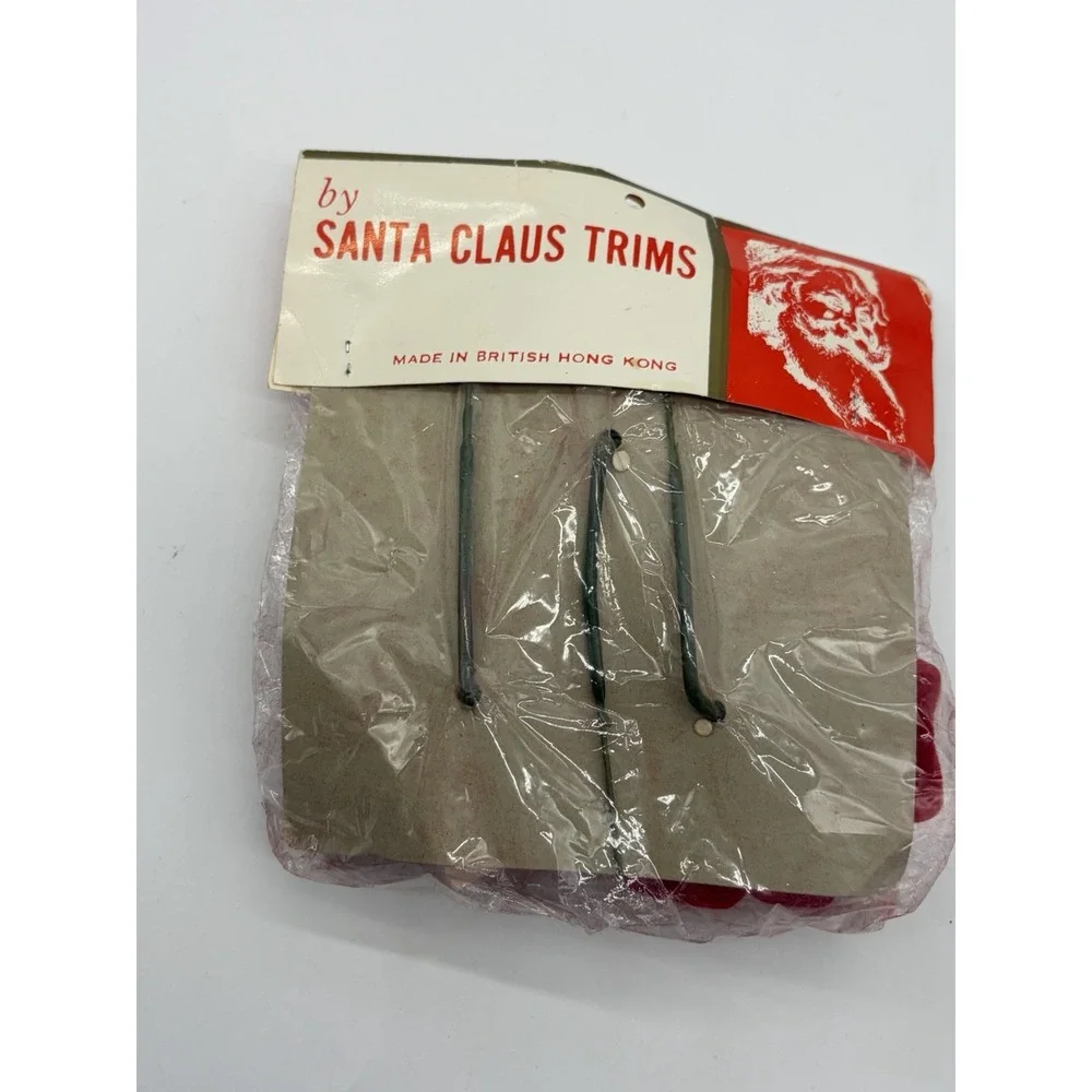 Vintage Santa's Clause Trims - Roses For Christmas Tree - British Hong Kong